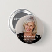 Photo Memorial Tribute In Loving Memory Button (Vorne & Hinten)
