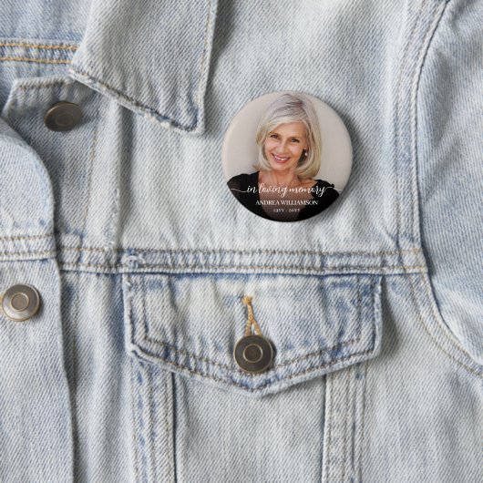 Photo Memorial Tribute In Loving Memory  Button (Beispiel)