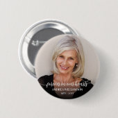 Photo Memorial Tribute In Loving Memory Button (Vorne & Hinten)