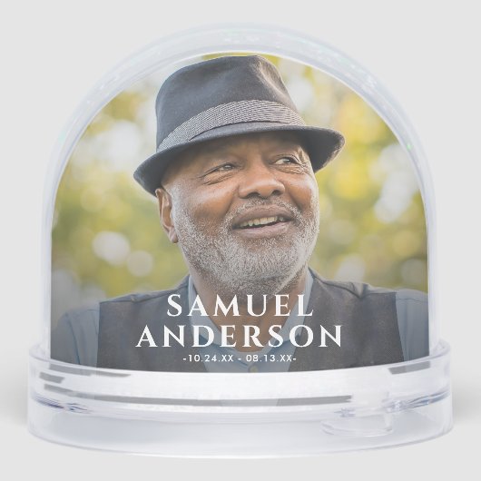 Photo Memorial Tribute Schneekugeln (Rückseite)