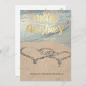 Photo Merry Christmas Beach Hearts (Vorne/Hinten)
