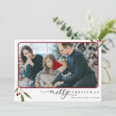 Photo Merry Christmas QR Code Holiday Video (Stehend Vorderseite)