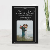 Photo & Messages on Black White, Dankeskarte (Vorderseite)