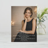 Photo milestone birthday einladung (Stehend Vorderseite)