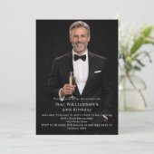 Photo milestone birthday einladung (Stehend Vorderseite)