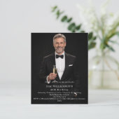 Photo milestone birthday invitation (Stehend Vorderseite)