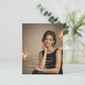 Photo milestone birthday invitation (Stehend Vorderseite)