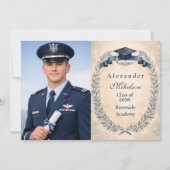 Photo Military Air Force Graduation Theme Ankündigung (Vorderseite)