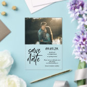 Photo Minimalist Save the date Acryleinladungen (In Situ (Hochzeit))