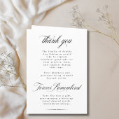 Photo Modern Memorial Order of Service Program  Karte