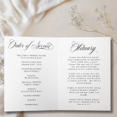 Photo Modern Memorial Order of Service Program  Karte