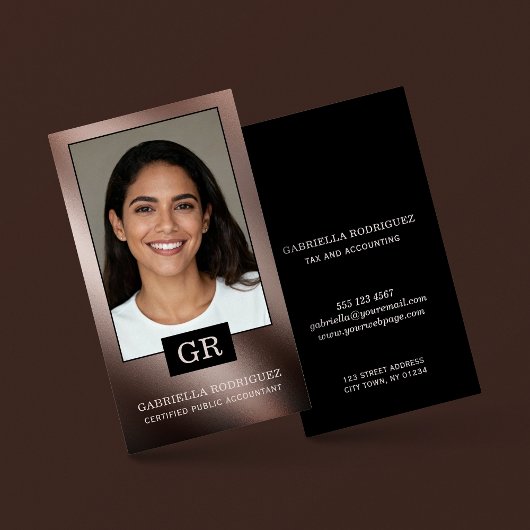 Photo Modern Professional CPA Accountant Visitenkarte