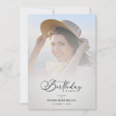 Photo Modern Transparency Overlay Vellum Effect Einladung (Vorderseite)