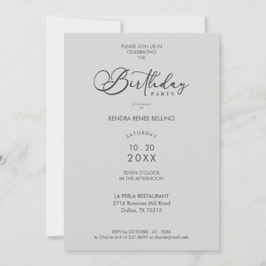 Photo Modern Transparency Overlay Vellum Effect Einladung (Rückseite)