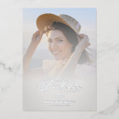 Photo Modern Transparency Overlay Vellum Effect Folieneinladung (Vorderseite)