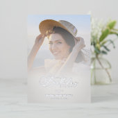 Photo Modern Transparency Overlay Vellum Effect Folieneinladung (Stehend vorne)