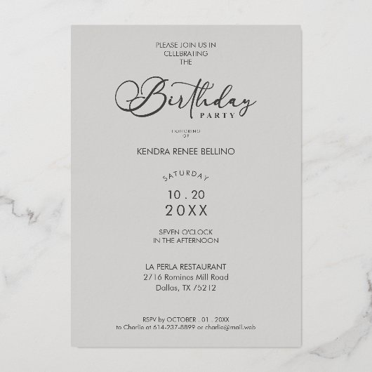 Photo Modern Transparency Overlay Vellum Effect Folieneinladung (Rückseite)