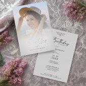 Photo Modern Transparency Overlay Vellum Effect Folieneinladung