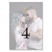 Photo Monogram Wedding Tischnummer (Rückseite)