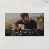 Photo Music Teacher Singer Songwriter QR Code Visitenkarte (Vorderseite)
