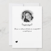 *PHOTO NAME Birthday Cake Cute Young Girl Einladung (Rückseite)