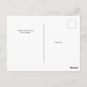 Photo Newborn Baby Announcement Postcard Postkarte (Rückseite)