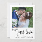 Photo Nothing Fancy Just Love Wedding Reception   Einladung (Vorderseite)