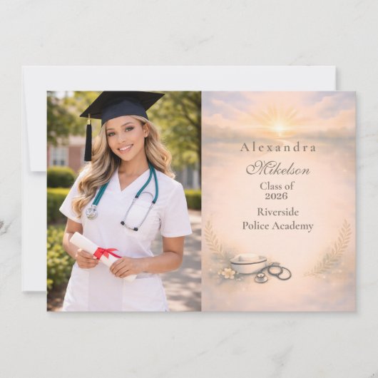 Photo Nursing Program Graduation Celebration Ankündigung (Vorderseite)