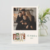 Photo Nutcracker Merry & Bright Christmas Feiertagskarte (Stehend Vorderseite)