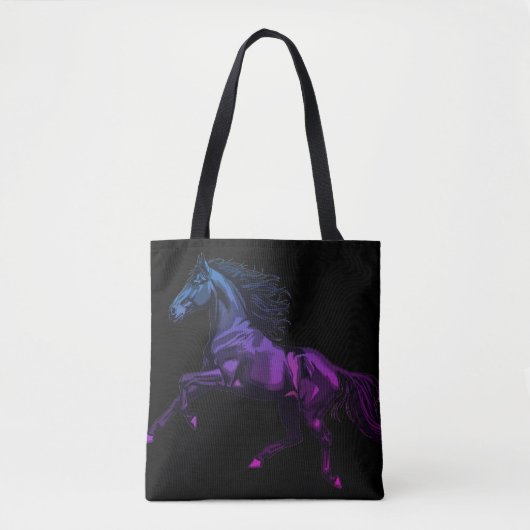 Photo of a Galloping Stallion on Reusable Grocery Tasche (Vorderseite)