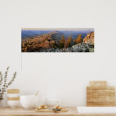 photo of a mountainous autumn forest, mountains, p poster (Küche)