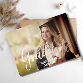 Photo of Graduation with Metallic relief Folieneinladung