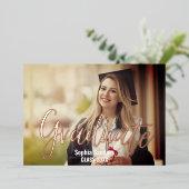 Photo of Graduation with Metallic relief Folieneinladung (Stehend vorne)