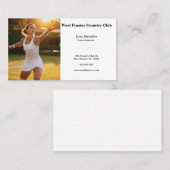 Photo of Woman Tennis Player Visitenkarte (Vorne/Hinten)