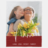 PHOTO Oma Großmutter Enkel Fleece-Decke Fleecedecke (Vorderseite)