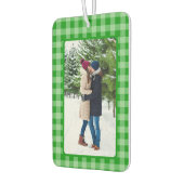 Photo on Green Gingham Plaid Autolufterfrischer (Links)