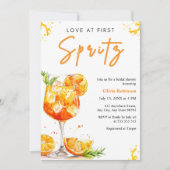 Photo Orange Love at First Spritz Bridal Shower Einladung (Vorderseite)