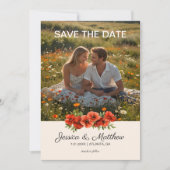 Photo Orange Poppies Wedding Script (Vorderseite)