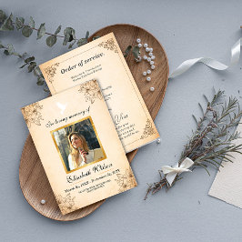 Photo Order of Service Funeral – In Loving Memory Programm