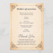 Photo Order of Service Funeral – In Loving Memory Programm (Rückseite)