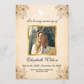 Photo Order of Service Funeral – In Loving Memory Programm (Vorderseite)