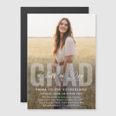 Photo Overlay Magnetic Graduation Announcement Magneteinladung (Vorne/Hinten)