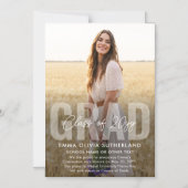 Photo Overlay Magnetic Graduation Announcement Magneteinladung (Vorderseite)