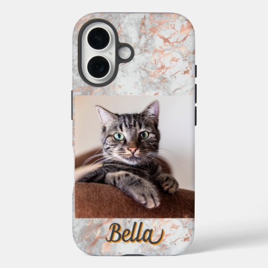 Photo Pastel Gray Rose Gold Case-Mate iPhone Case (Rückseite)