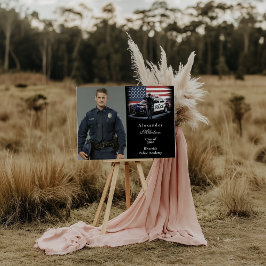 Photo Patriotic Police Officer Graduation Ankündigung