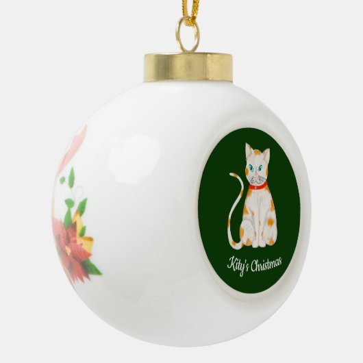 Photo Personalized Keramik Kugel-Ornament (Links)