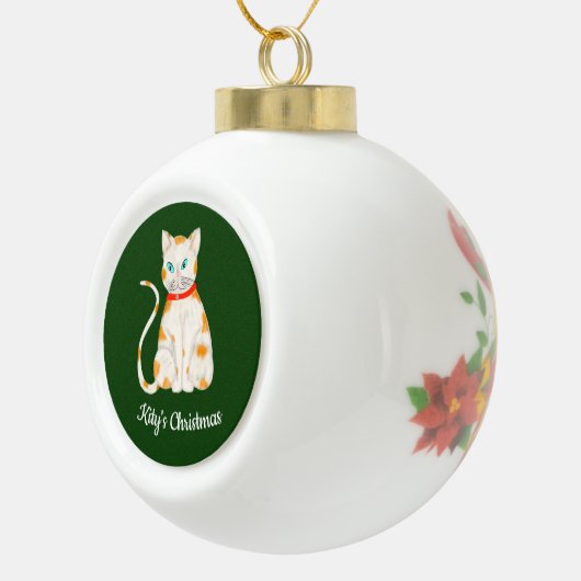 Photo Personalized Keramik Kugel-Ornament (Rechts)