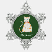 Photo Personalized Snowflake Framed Ornament (Vorderseite)