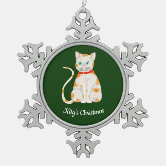 Photo Personalized Snowflake Framed Ornament (Vorderseite)