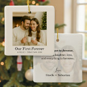 Photo Personalized Text Keepsake Keramikornament